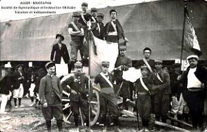 1406- Alger - Mustapha - Societe de Gymnastique et d'instruction militaire tricolore et independante